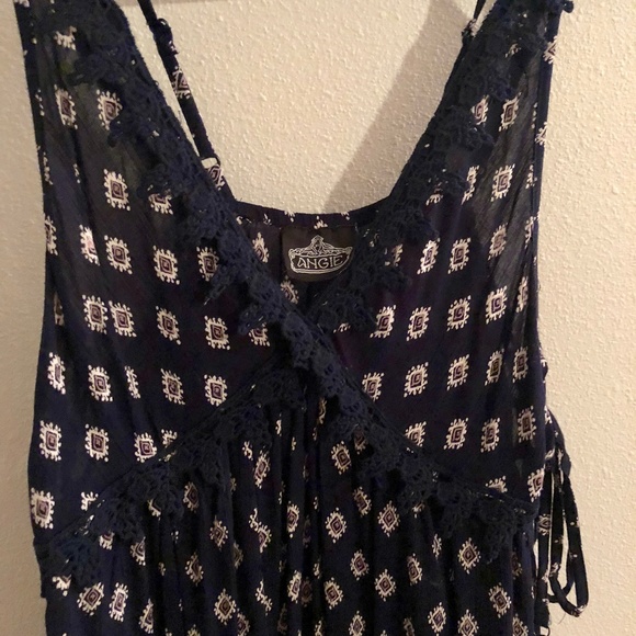 ANGIE Navy Print Dress (Medium) - Picture 1 of 3